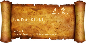 Laufer Kitti névjegykártya